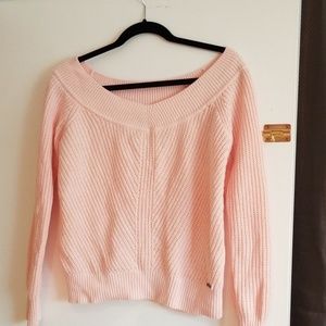 Soft pink crop sweater